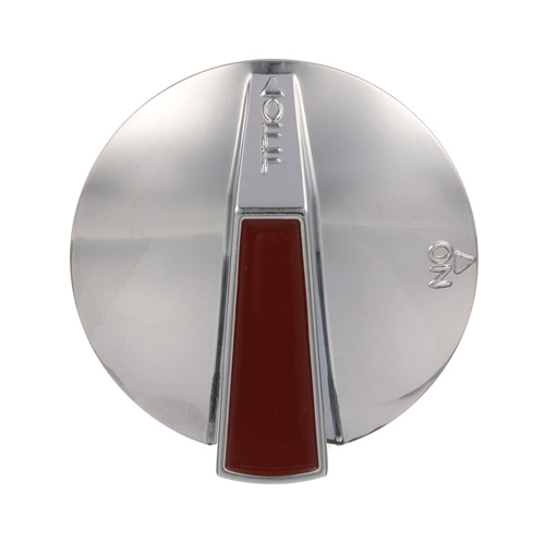 View Details Knob, Gas Valve - Chrome with Red
